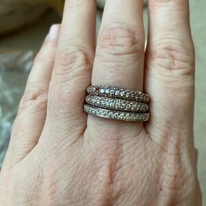 Diamonique Set of three 1/2 bands.